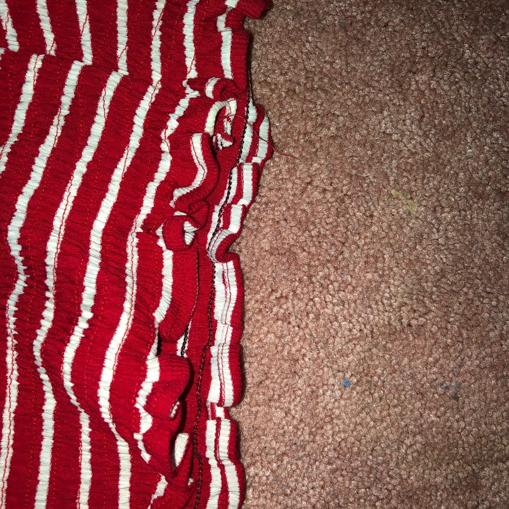 NWOT Tube Top Red & White Striped - Picture 2 of 2